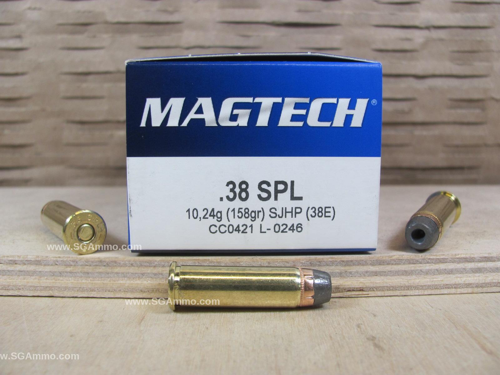 1000 Round Case – 38 Special 158 Grain SJHP Hollow Point Ammo by Magtech – 38E