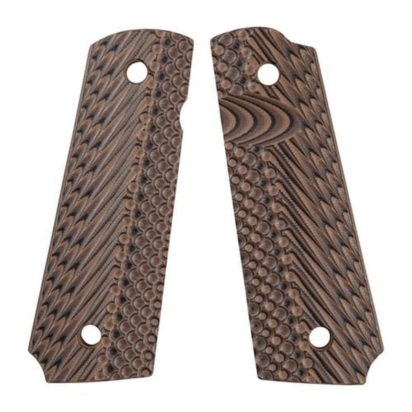 VZ Grips Operator II Full-Size Grip Fits 1911 Commander/1911 Government, Hyena Brown