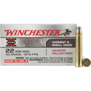Winchester Ammo X22MH Super-X 22 WMR 40 GR Jacketed Hollow Point - 50rd Box