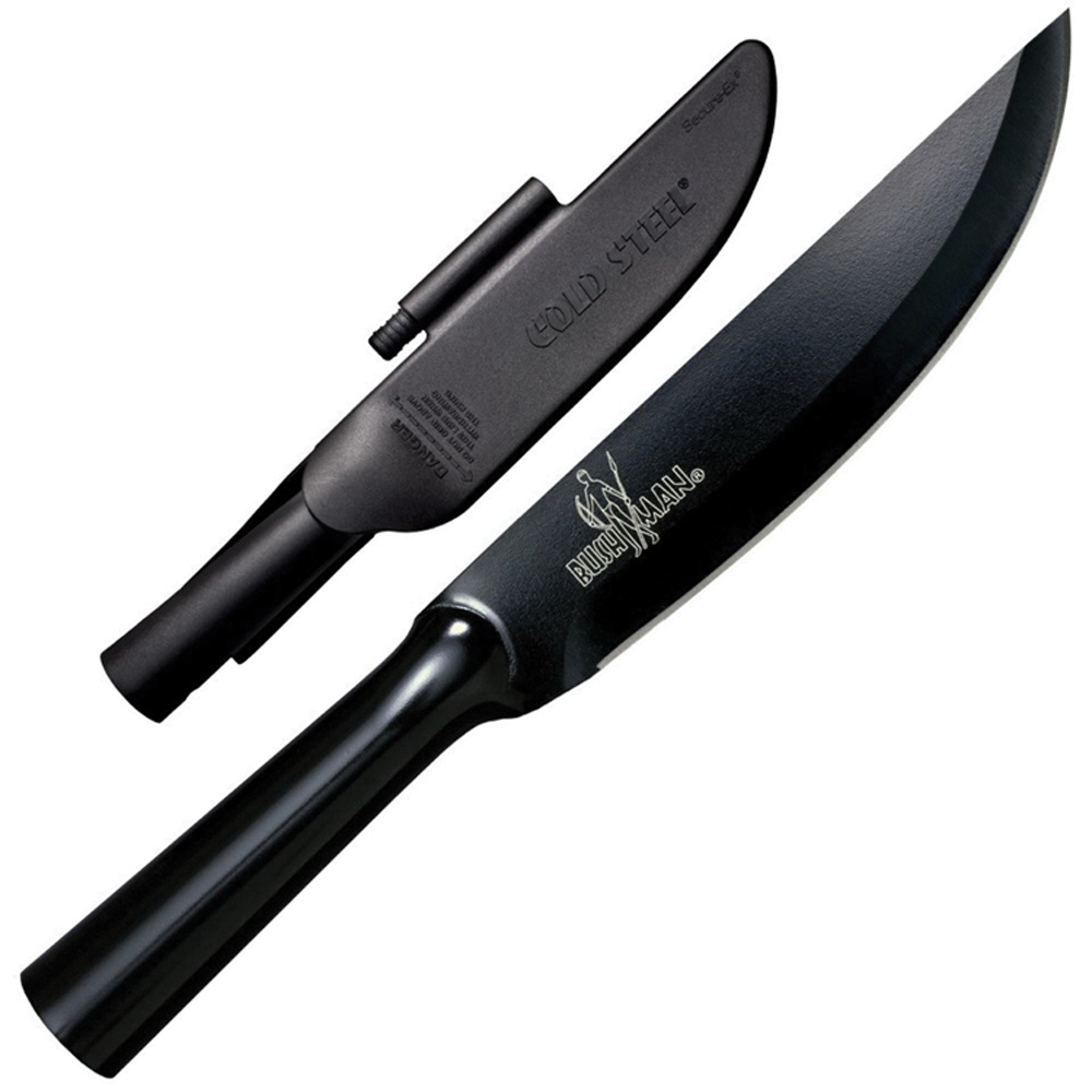 Cold Steel Bushman Clip Point Fixed Knife, 7", Black - 95BUSK