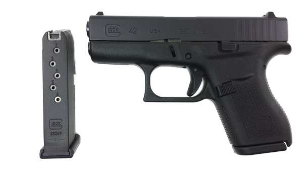 Glock 42 Subcompact Handgun .380 ACP 6rd Magazines (2) 3.25″ Barrel Black USA - No Credit Card Fees - Low, flat rate shipping