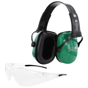 HOWARD LEIGHT Shooting Sports Safety Combo 25dB Grn/Blk Adult