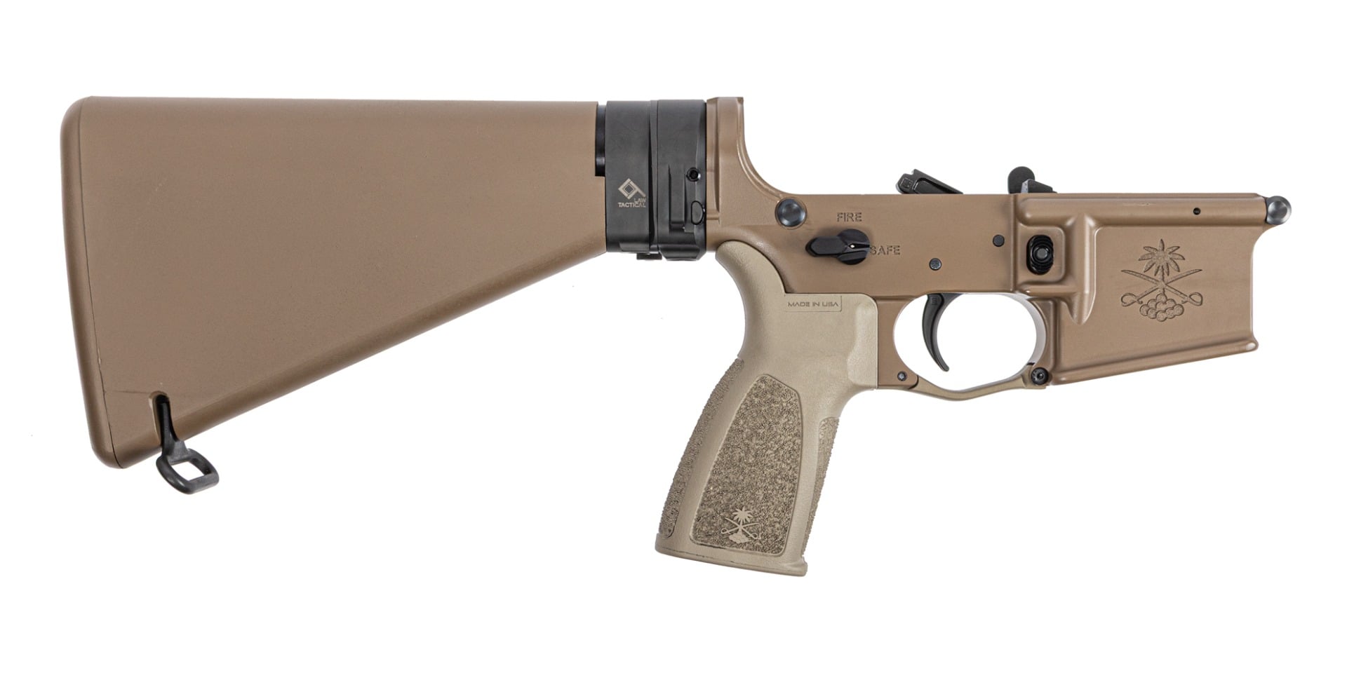PSA Sabre-15 Forged Lower w/ Law Folder and Entry Stock, FDE
