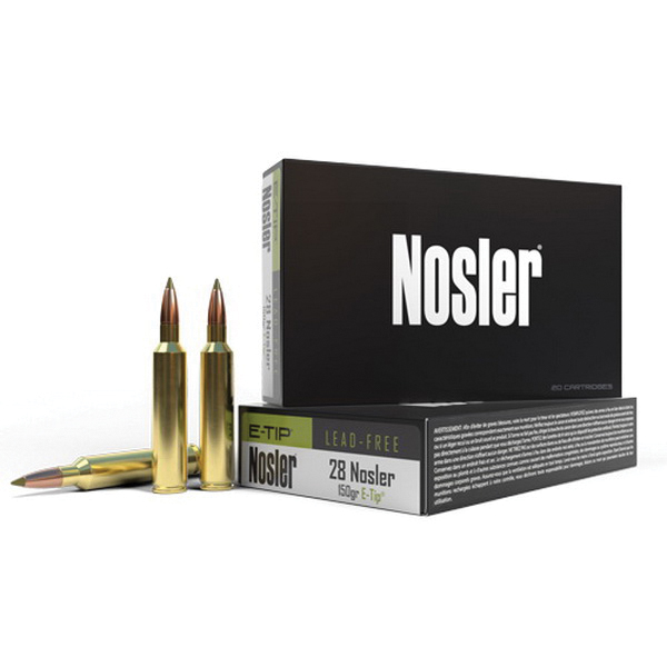 Nosler 28 Nosler 150 grain Expansion Tip Lead-Free Rifle Ammo, 20/Box - 40039