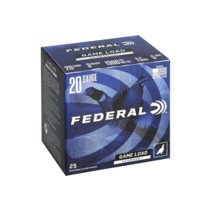 Federal H2585 Game-Shok High Brass 20GA 3\" 1 1/4oz #5 Shot 25 Per Box