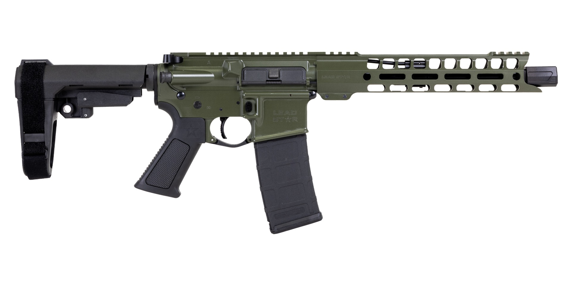 Lead Star Arms Grunt Pistol - 10.5" .300 Blackout w/ 11" Handguard (Sniper Green)