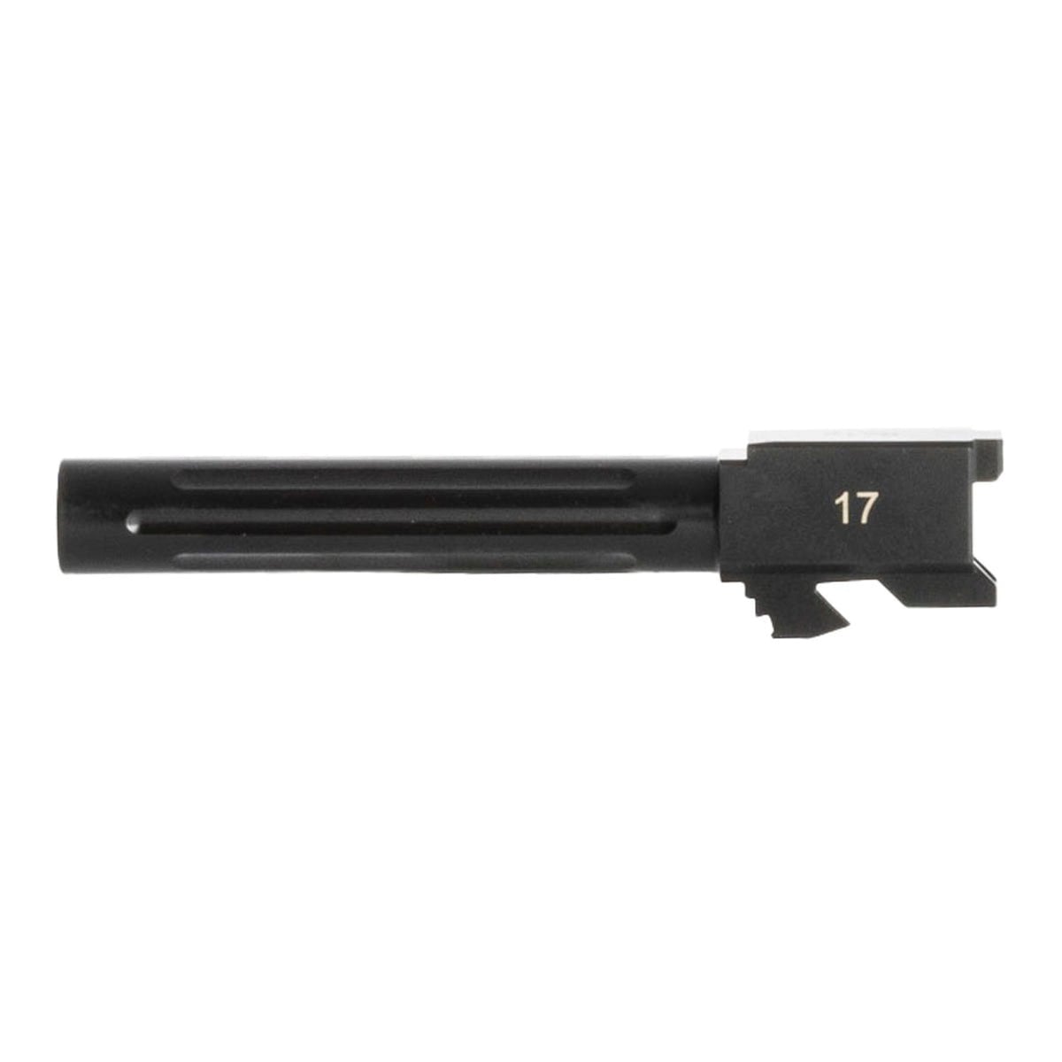 Brownells Non-Threaded Fluted Barrel 9mm Fits Glock Gen 1-4 G17, Black