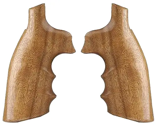 Hogue 10200 Fancy Hardwood Brown Goncalo Alves Hardwood with Finger Grooves for S K, L Frame with Square Butt