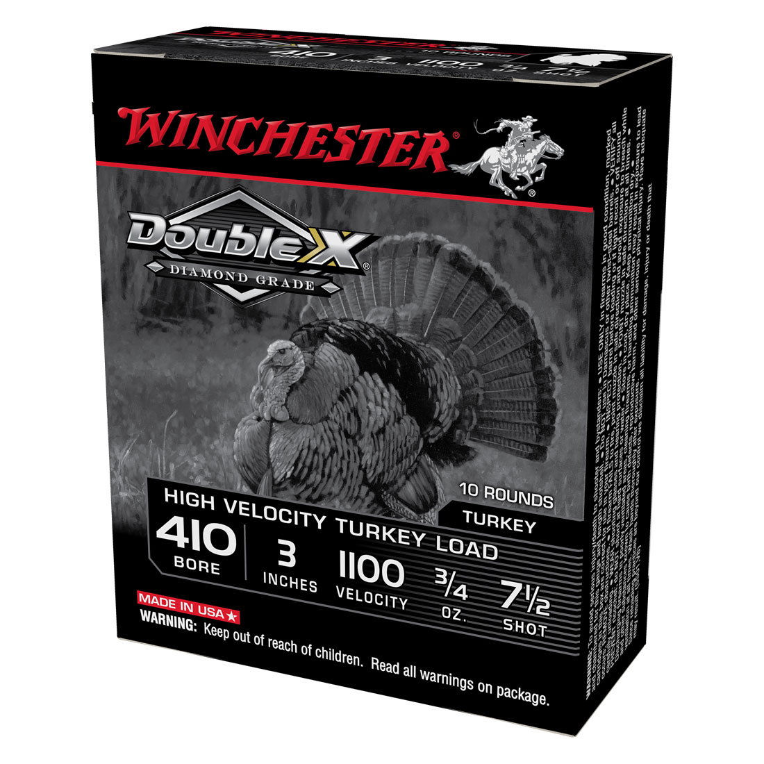 Winchester Double X Diamond Grade Turkey Load 410 ga. 3 in. 3/4 oz. 7.5 Shot 10 rd. - No Credit Card Fees - Low, flat rate shipping