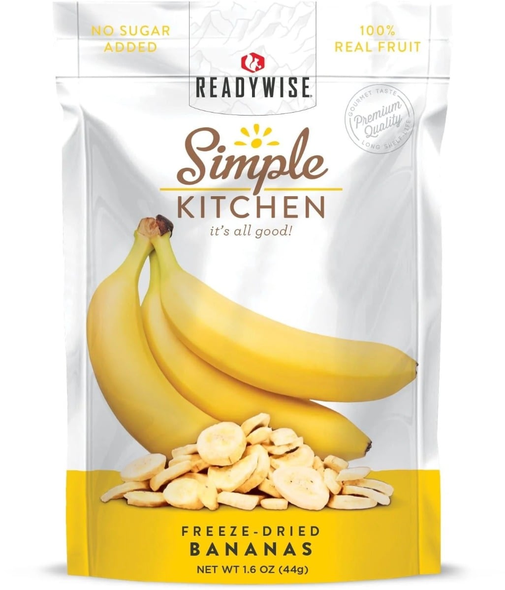 ReadyWise Simple Kitchen Freeze Dried Bananas 6 Count - RWSK05-007