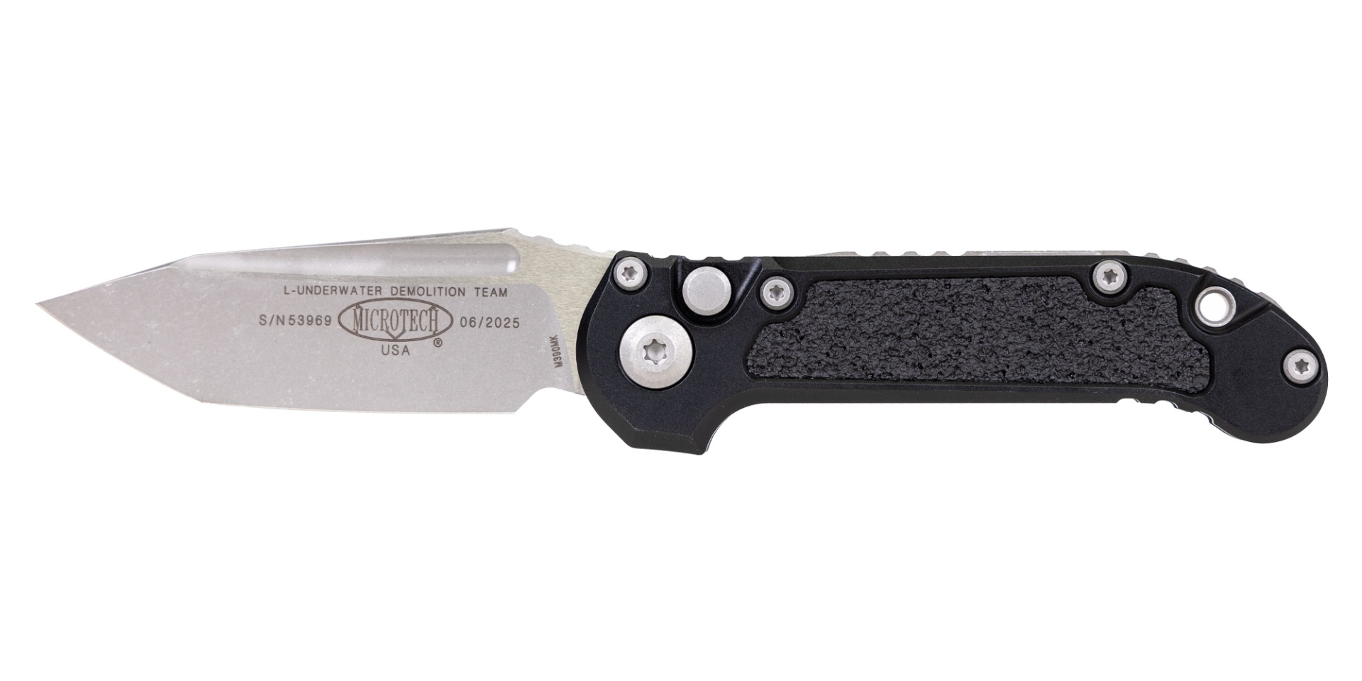 Microtech LUDT T/E Gen III Apocalyptic Folding Tanto Knife, Black - 1136-10AP