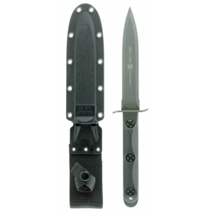 Ka-Bar EK44 Ek Model 4 6.63 Double Edge Spear Point Plain 1095 Cro-Van FRN Black Handle Fixed