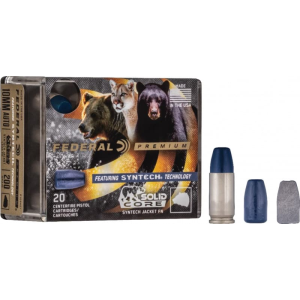 Federal P9SHC1 Premium Hunting 9mm Luger +P 147 gr Solid Core Synthetic Flat Nose - 20rd Box