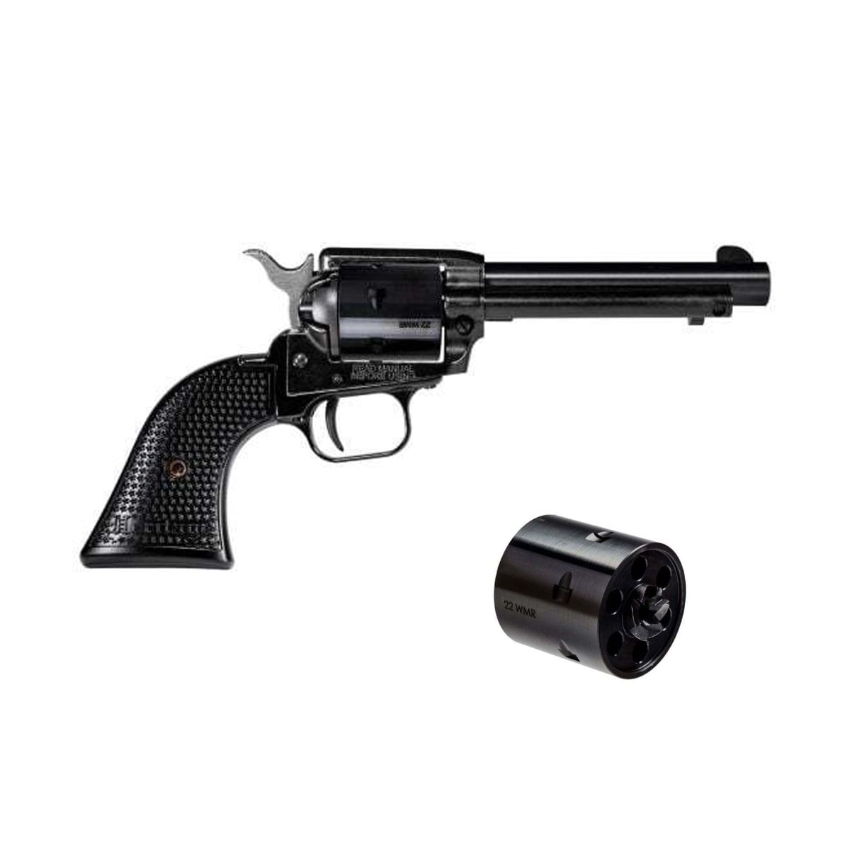 Heritage Rough Rider .22LR/WMR 4.75" 6rd Revolver, Black - RR22MB4PG