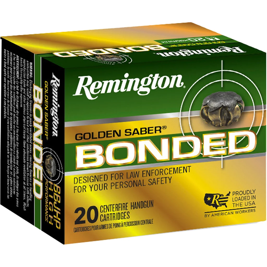 Remington Golden Saber Bonded Handgun Ammo 40 S 165 gr. BJHP Bonded 20 rd.