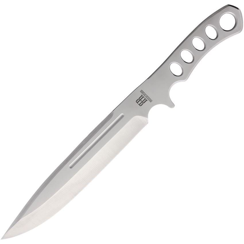 Rough Rider Highland Bowie Thrower Fixed Blade Drop Point Knife, Satin - RR2250