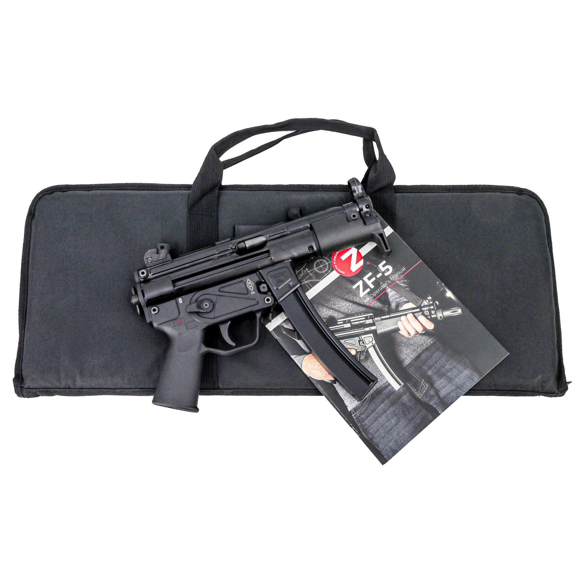 Zenith ZF-5K 9mm Semi-Auto Tactical Pistol, 4.6" Barrel, Black - ZF5K01MAG9BK