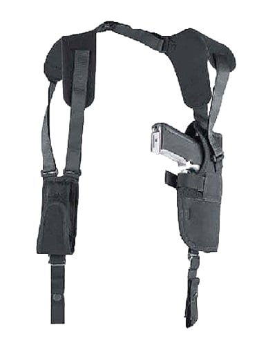 Uncle Mike's Pro Pak Size 5 Right Hand 4.5" to 5" Large Autos Vertical Shoulder Holster, Textured Black - 75051