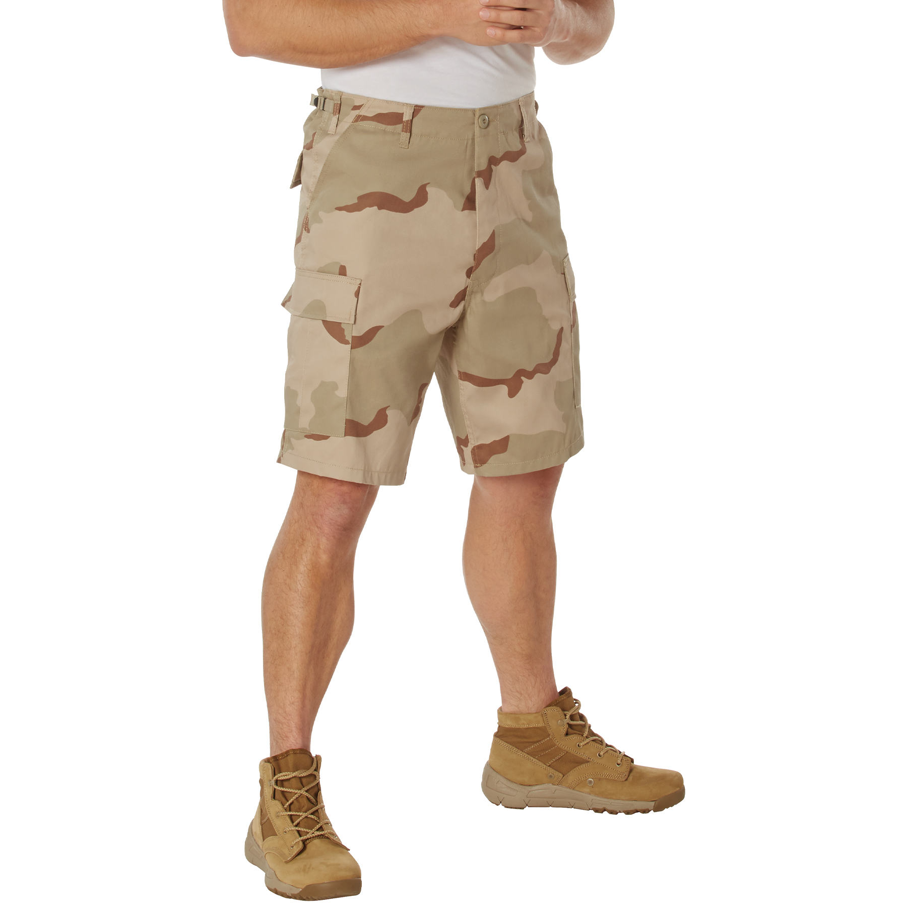 Rothco Camo Bdu Shorts - Tri-Color Desert Camo, Medium