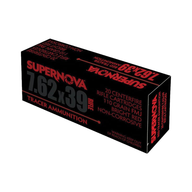 Supernova 7.62x39mm 110gr FMJ 20rds - Bright Red