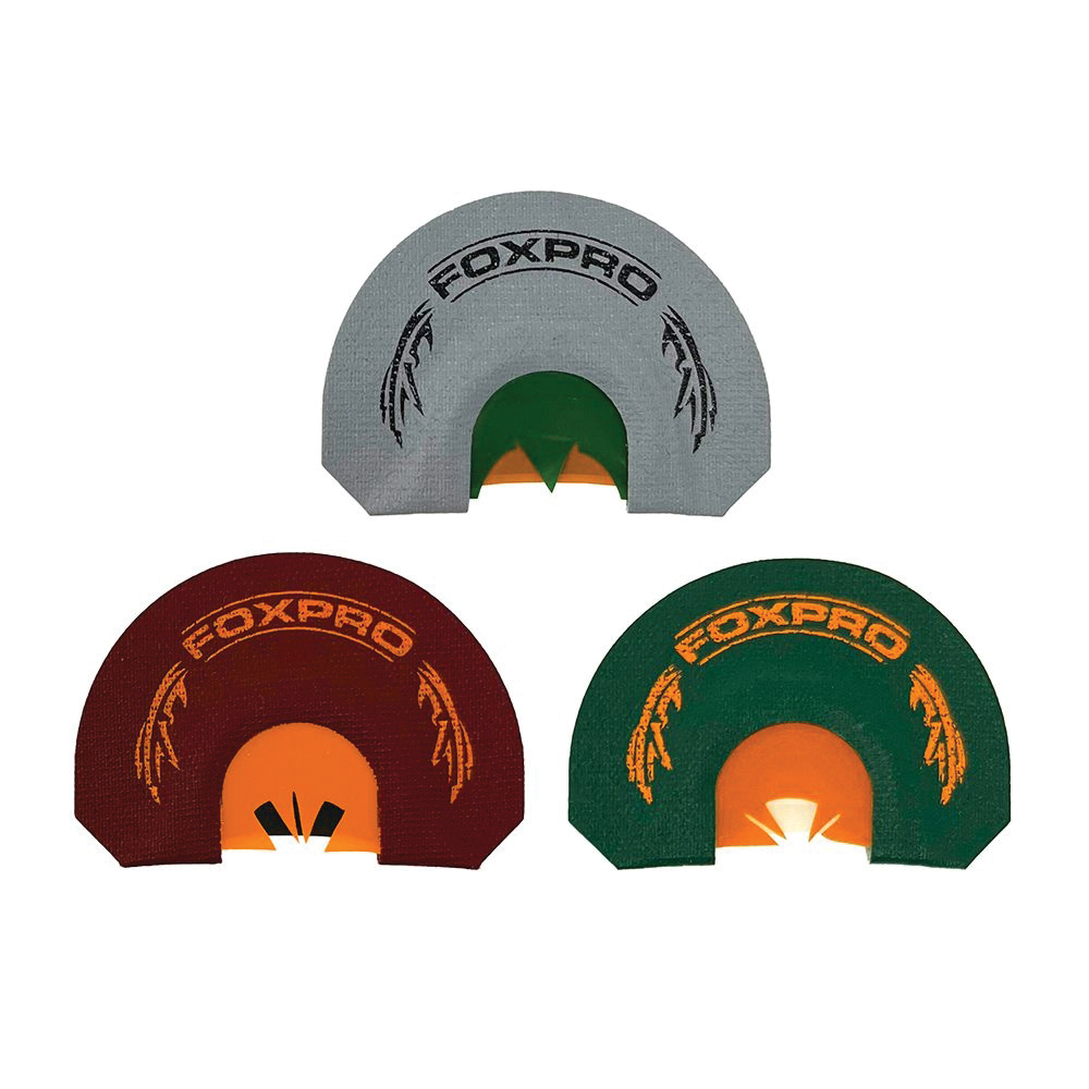FoxPro Turkey Diaphragm Mouth Call Combo, Gray/Green/Red