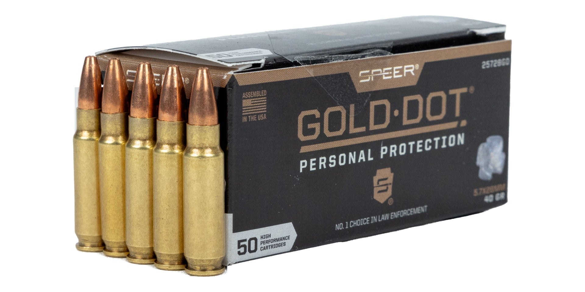 SPR GOLD DOT 5.7X28MM 40GR HP 50/500 - No Credit Card Fees - Low, flat rate shipping