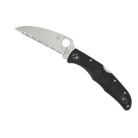 Spyderco Endura 4 Lightweight Sleek Black Wharncliffe Folding Knife - C10FPWCBK