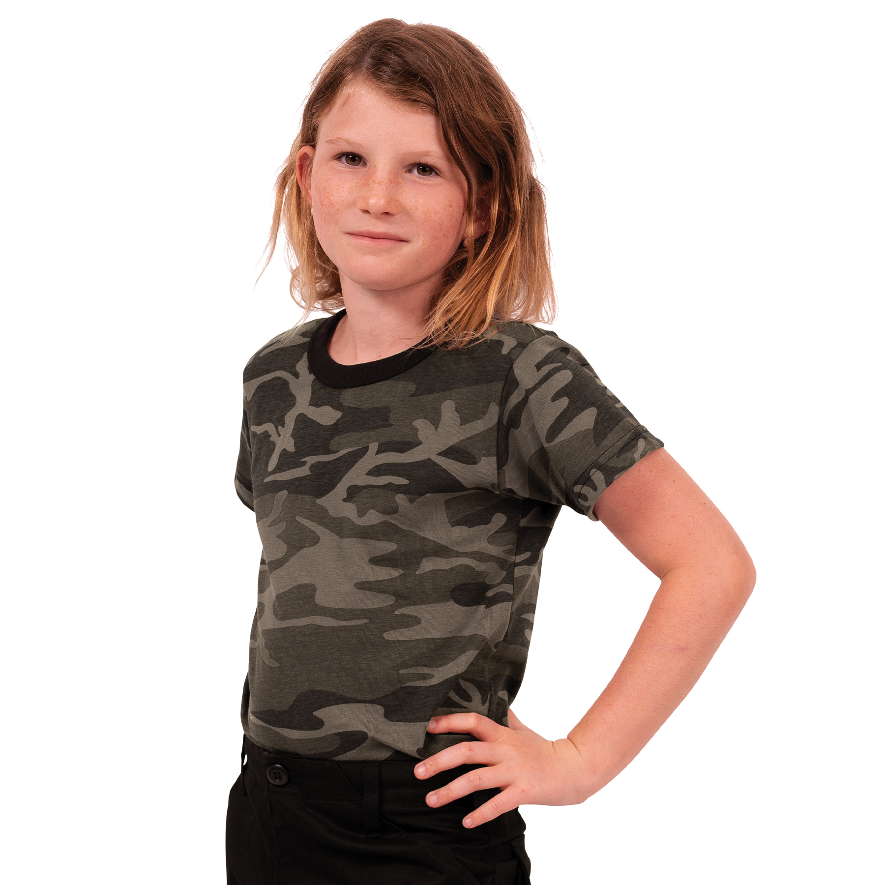 Rothco Kids Camo T-Shirt - Black Camo, Small