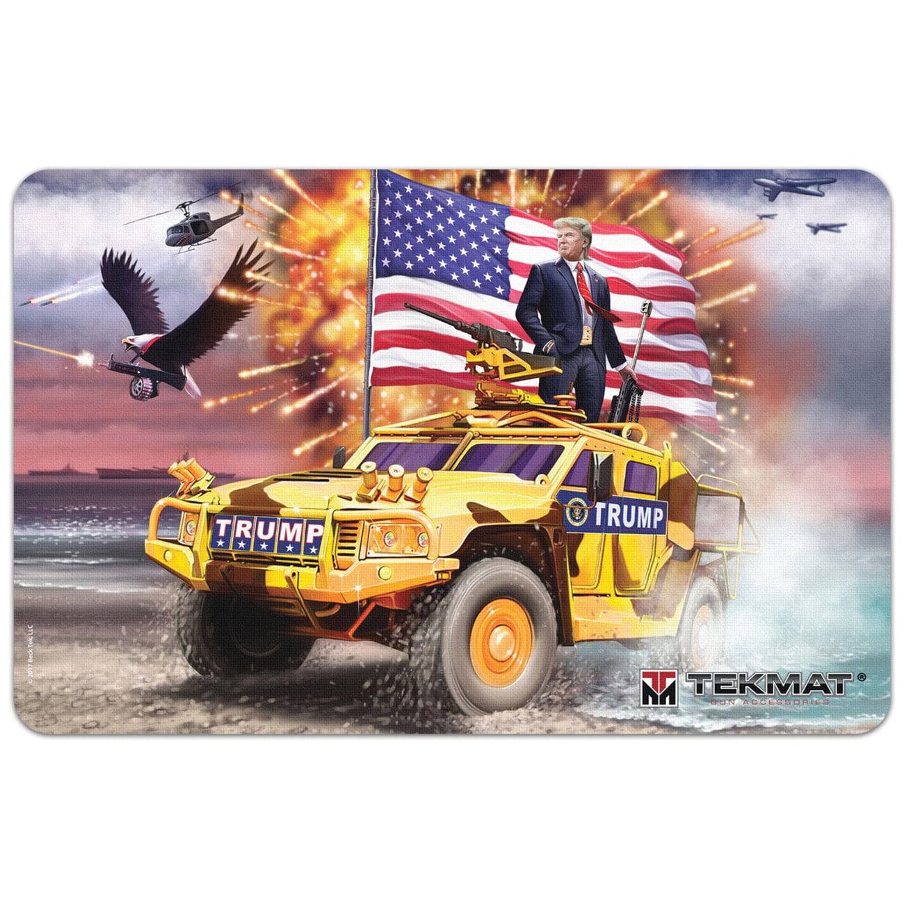 TekMat Trump Cleaning Mat, 11" W x 17" H x 0.125" T, Multi-Color - R17TRUMP