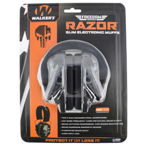 WALKER'S Razor Freedom Slim Electronic Earmuff Punishr Flag