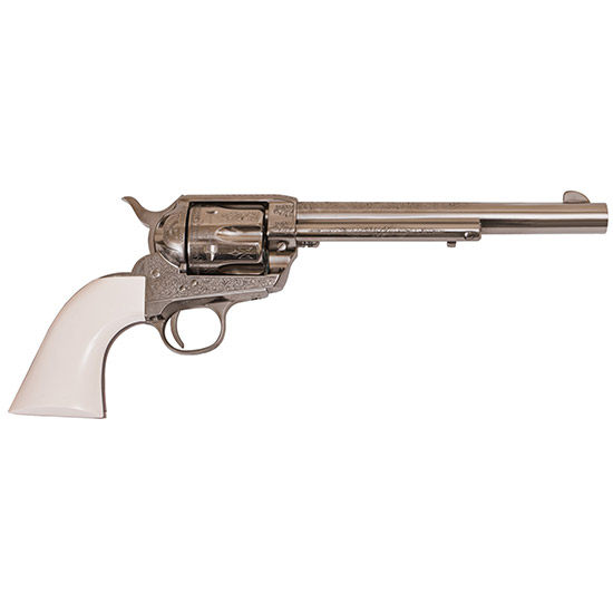 Cimarron Pietta Frontier 45LC 1873 Revolver, Nickel 7.5"