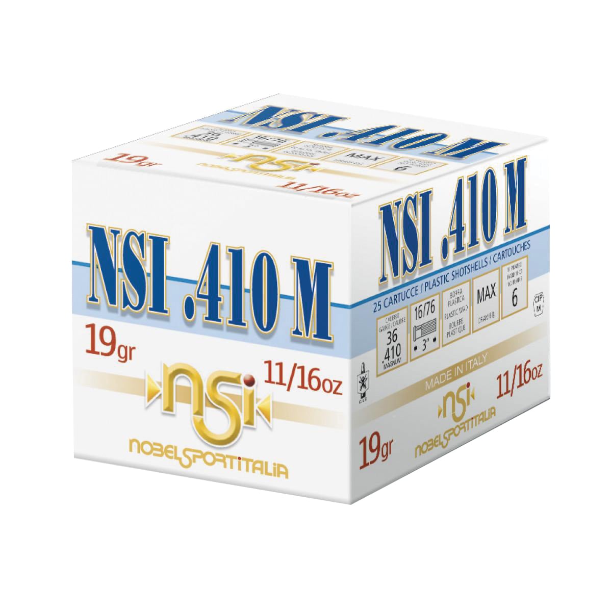 Nobel Sport 410 M Hunting Loads .410 Gauge 3" #6 11/16 Ounce 25rds