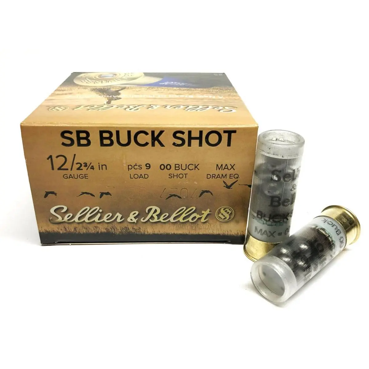 Sellier Bellot Shotshells 12 ga 2-3/4" 9 plts 1214 fps #00 25/ct
