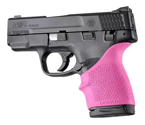 Hogue HandAll Beavertail Grip Sleeve For S M Shield 45 Kahr P9/P40/CW9/CW40-Pink