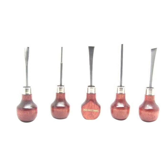 UJ Ramelson 107 5-Piece Palm Handle Basic Beginners Woodcarving Set
