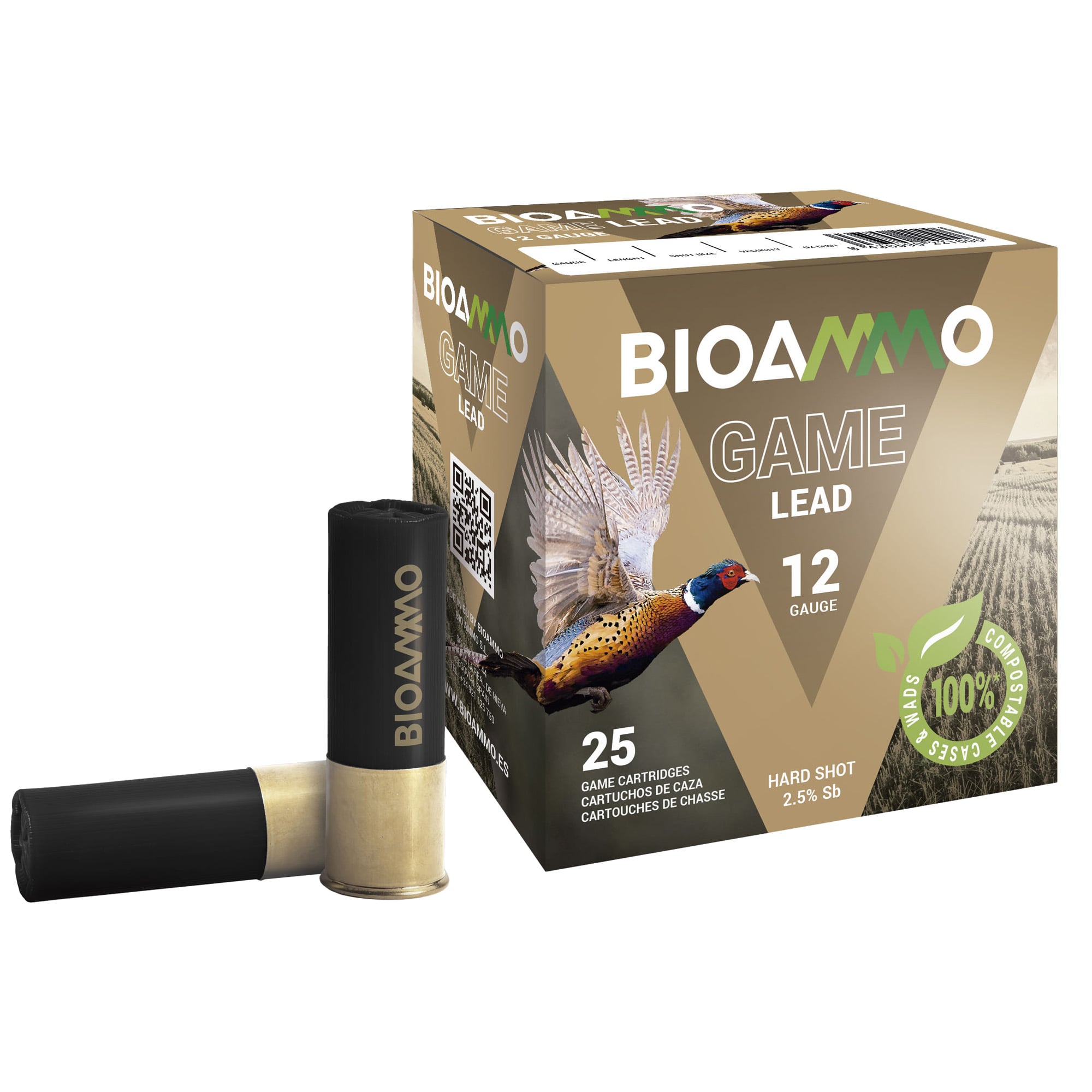 Winchester BIOAMMO 12 Gauge Ammunition, 25 Rounds Shotshell #4 - BL3640E