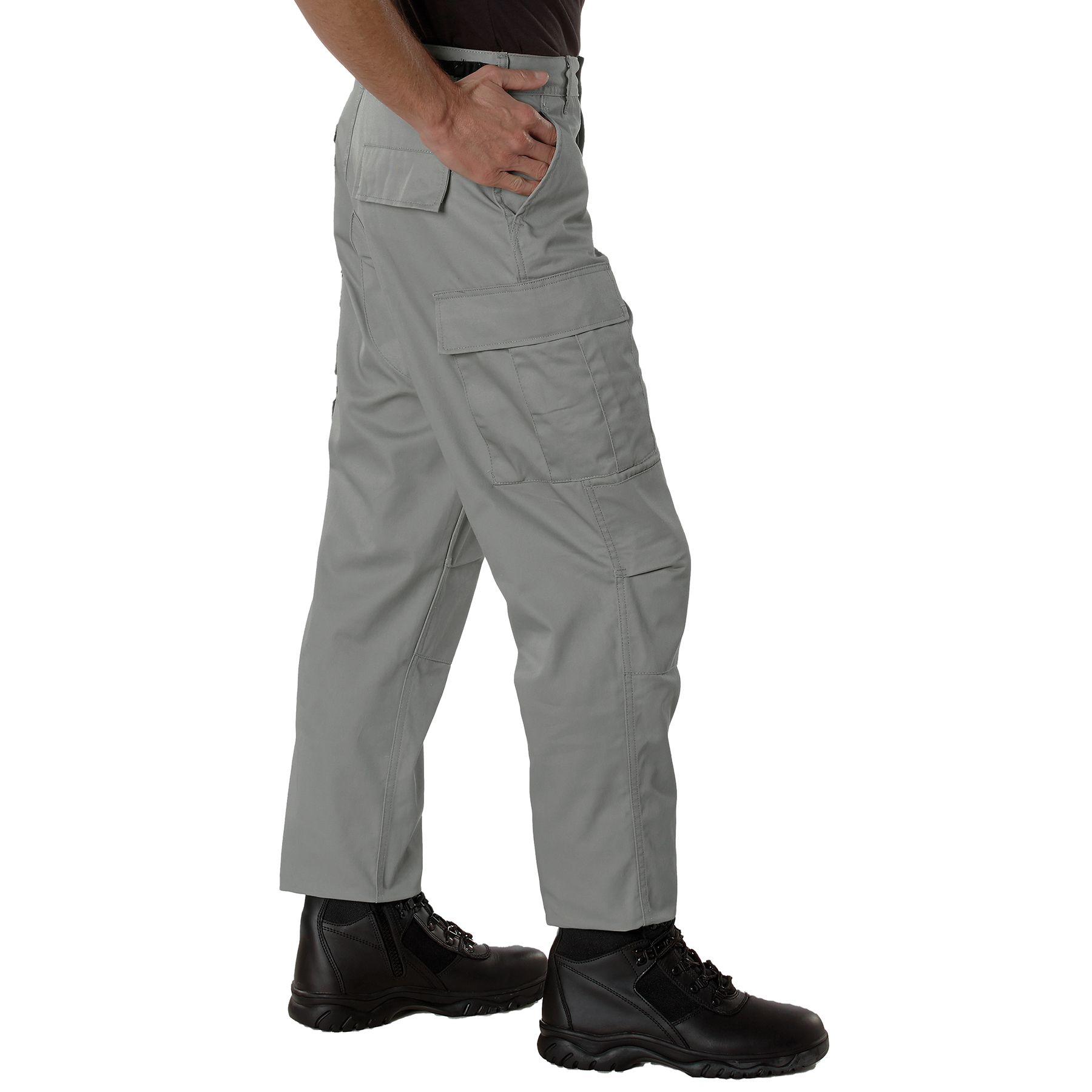 Rothco Relaxed Fit Zipper Fly Bdu Pants - Grey, Large