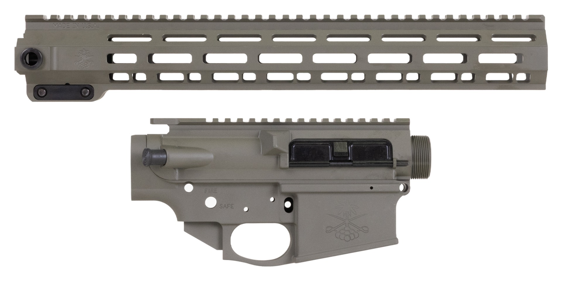 Sabre-10 Builder Set - 15" QDSM Rail, Moss Green
