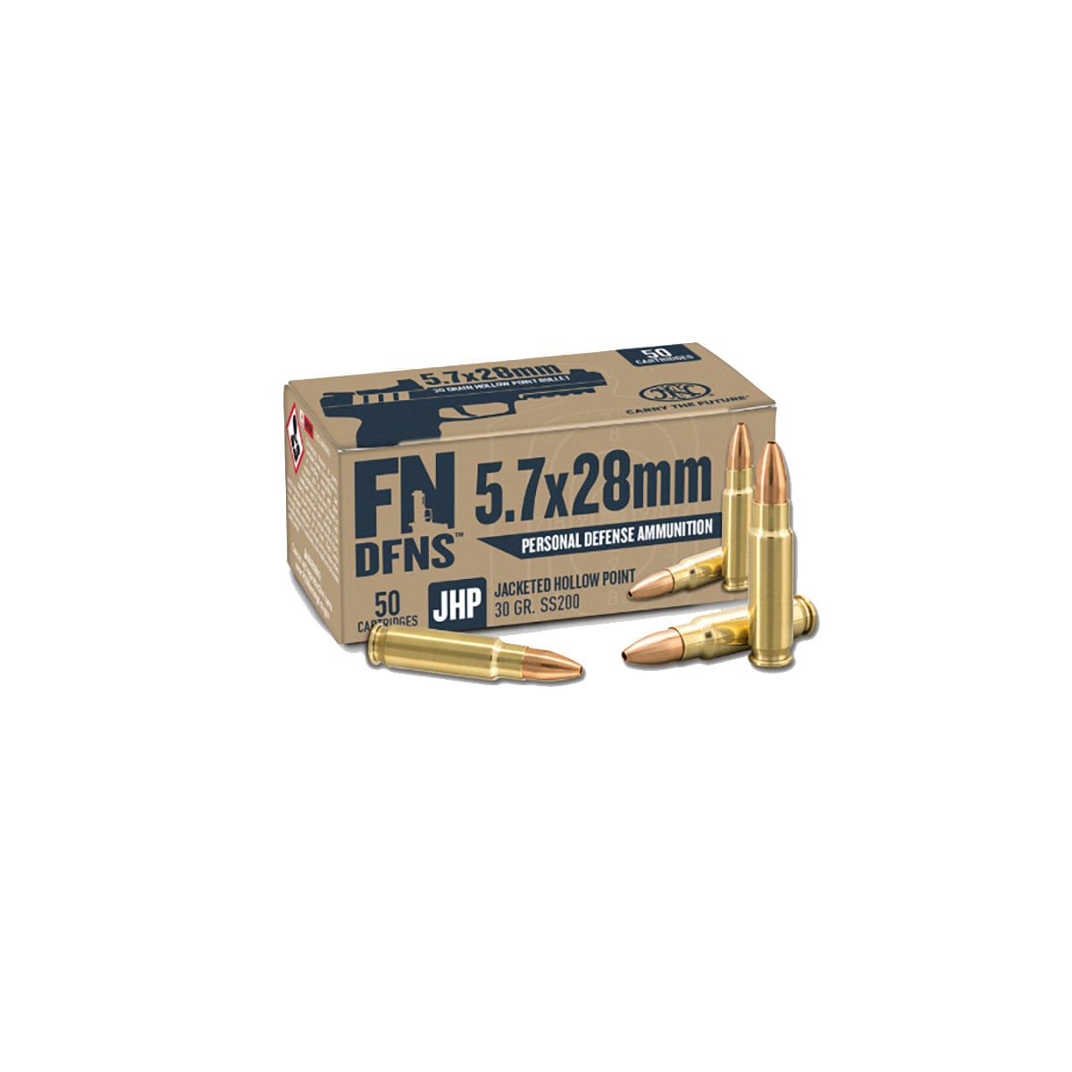 FN DFNS SS200 5.7x28MM 30gr JHP Ammo, 500rds - 10700029