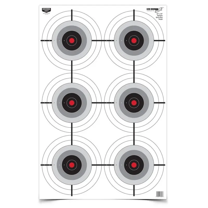 Birchwood Casey Eze-Scorer Multiple Bull's-Eye Paper Target 23"x35" 5/ct