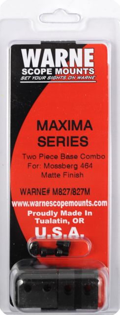 Warne 2-Piece Steel Base for Mossberg 464 Matte Black - M827-827M