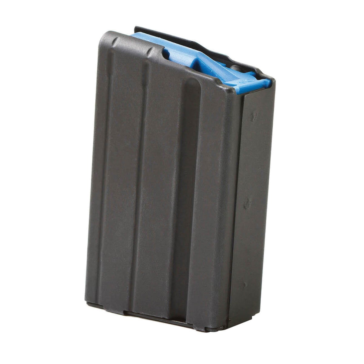 ASC Magazine: AR-15: 6.5 Grendel 5rd Capacity Black Marlube Stainless Steel Blue Follower - 5-65-SS-BM-BL-ASC
