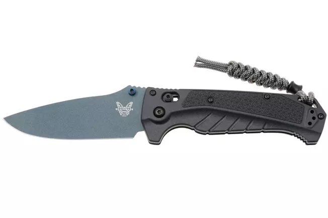 Benchmade Mini Adira Folding Drop Point Knife, Tempest Gray - 18065BT-01