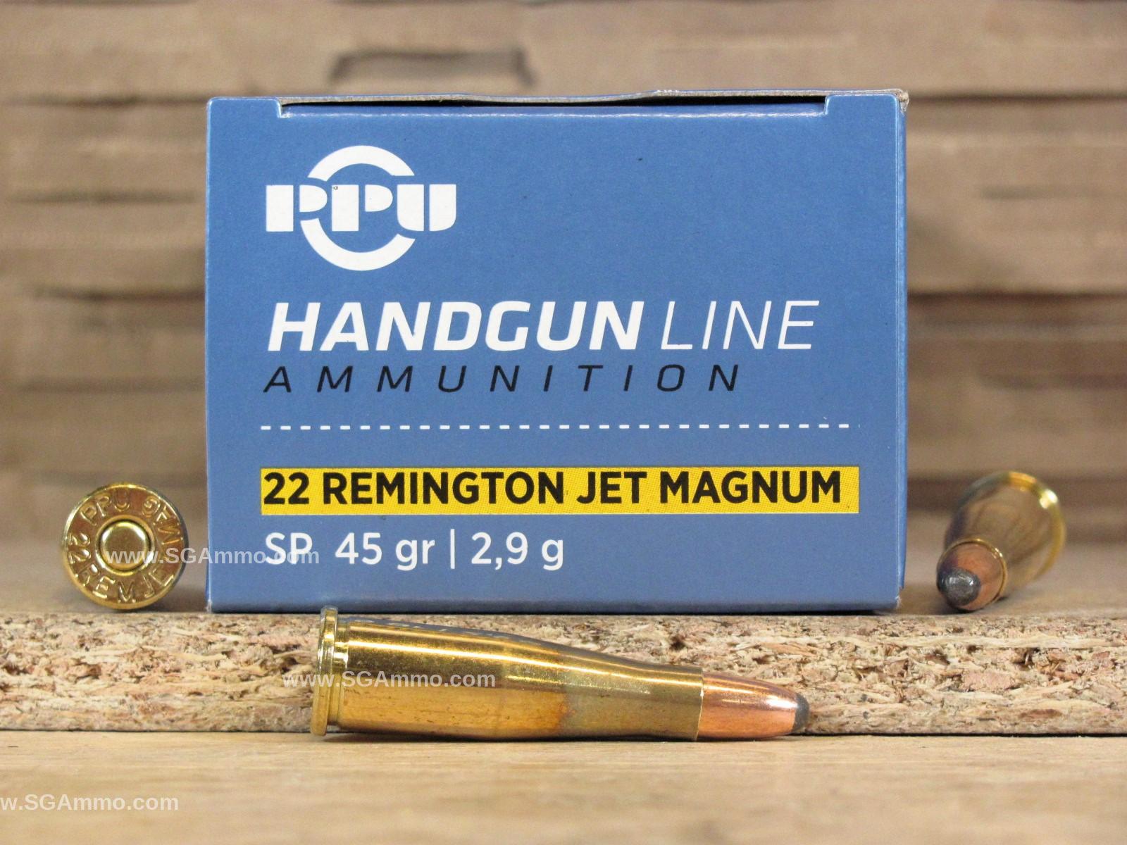 500 Round Case – 22 Remington Jet 45 Grain SP Prvi Partizan Ammo – PPH22RJ