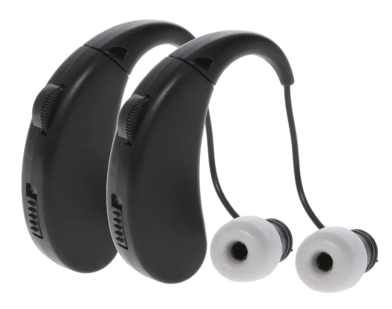 Walker's GWPRCHUE2PK Ultra Ear BTE Hearing Enhancer 22 dB Behind the Ear Rechargeable 2 Pack