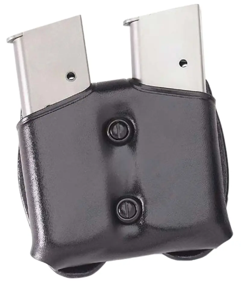 Galco CDM26B CDM Mag Carrier Double Black Leather Belt Loop Belts 1.50-1.75" Wide Compatible w/ Sig P220 Carry Ambidextrous Hand