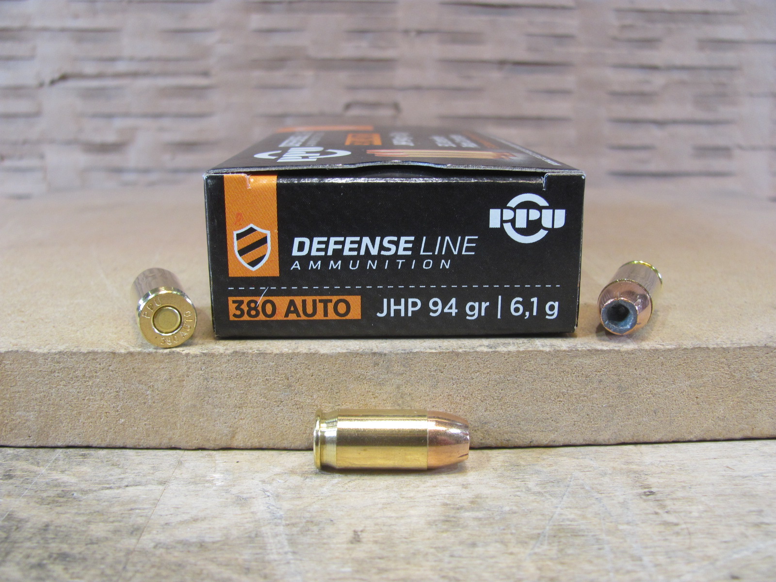 1000 Round Case – 380 Auto 94 Grain JHP Prvi Partizan Defense Line Ammo – PPD380A