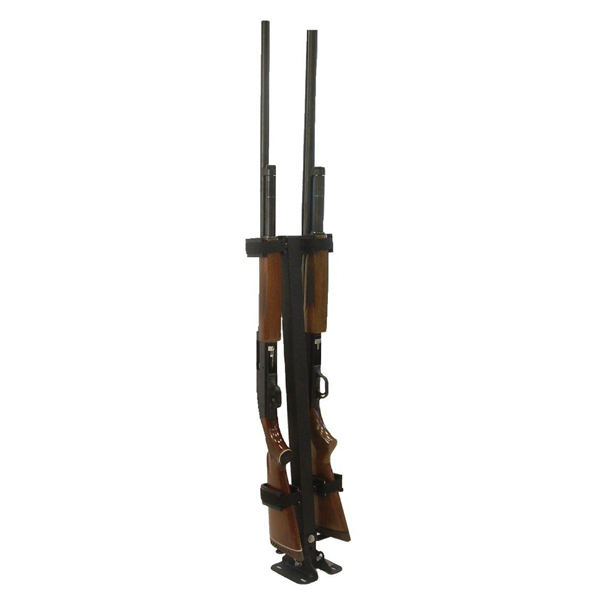 Ranger Rugged Gear Black Metal Permanent Floor Mount 2-Gun Holder, Universal - 10083