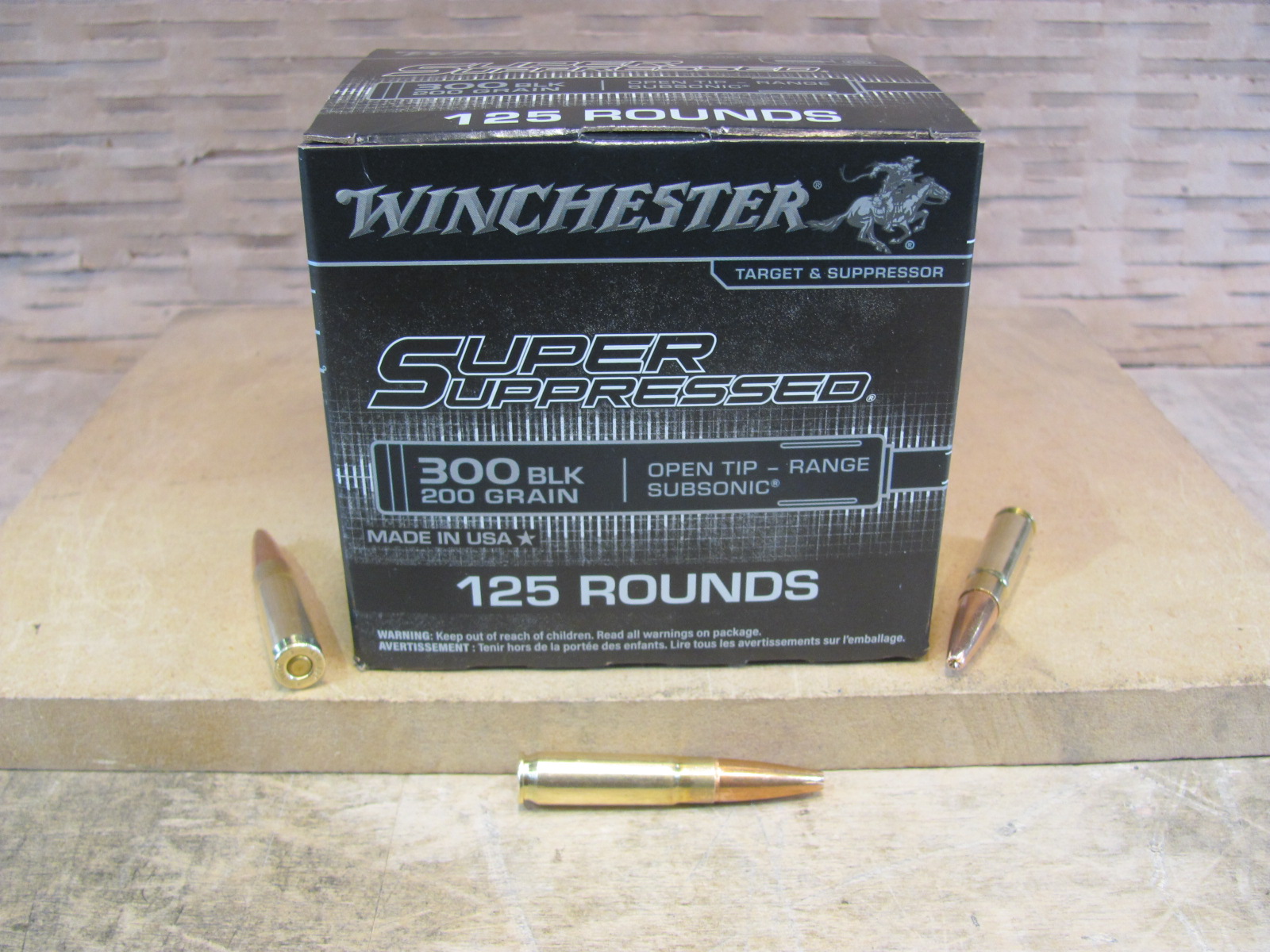750 Round Case – 300 Blackout 200 Grain Open Tip Range Subsonic Winchester Super Suppressed Loose Pack Ammo – SUP300BLK2 – SP21114