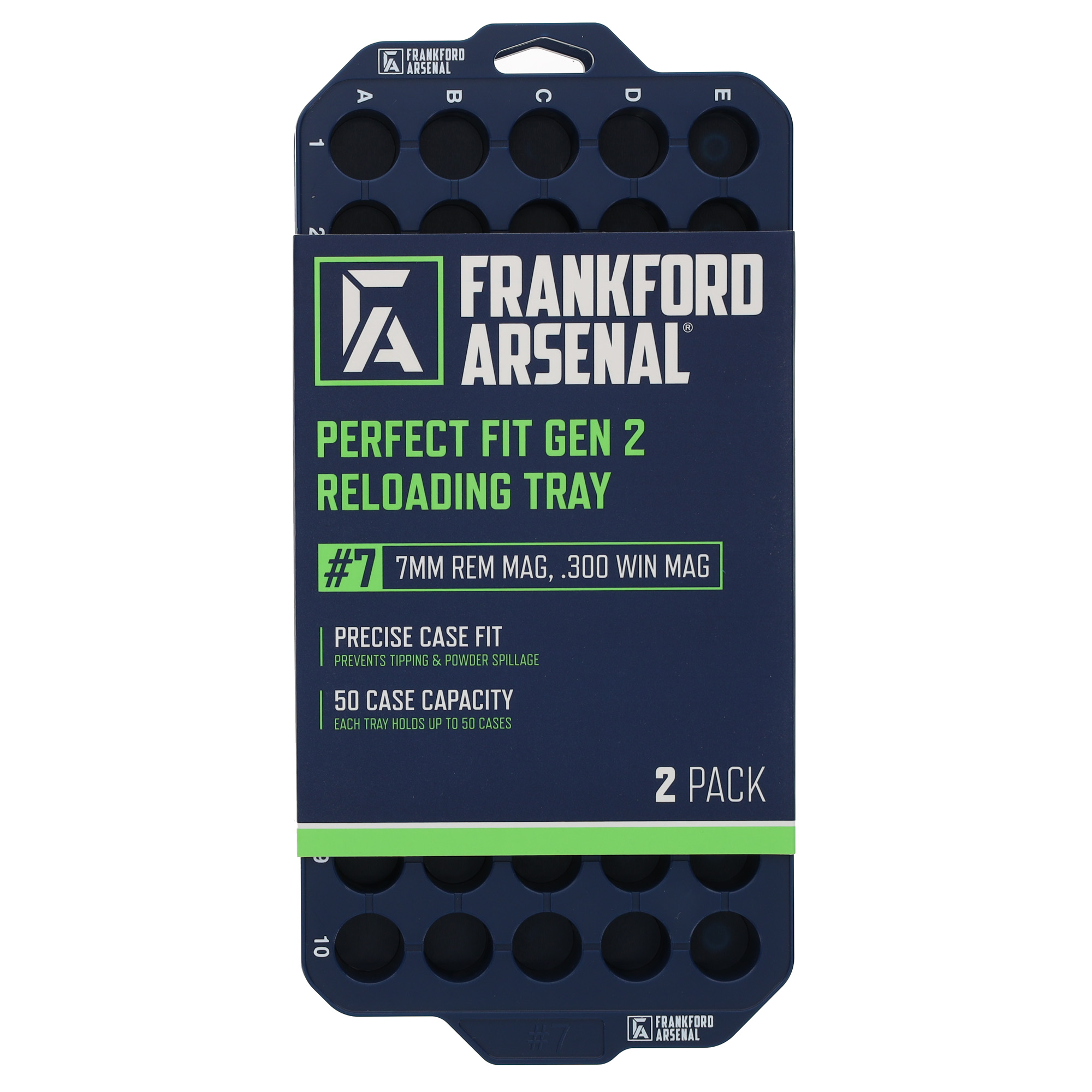 Frankford Arsenal Blue Reloading Tray, fits 7mm Rem Mag/300 Win Mag - 1183643